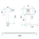 BATERIA BIDET PODT JS-W024BRG FOSS CLIF MIEDŹ SZCZ