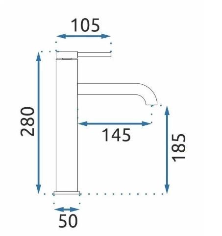 BATERIA UMYWALKOWA JS-B801-1BG SPOT ZŁOTA SZCZ WYS