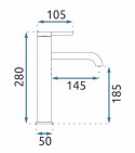 BATERIA UMYWALKOWA JS-B801-1BRG SPOT MIEDŹ SZCZ WY