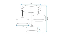 Lampa wisząca APP1334-3CP