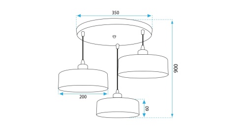 Lampa wisząca APP1334-3CP