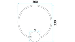 Lampa APP1383-CW Black 30cm