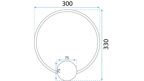 Lampa APP1383-CW Black 30cm
