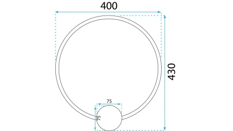 Lampa APP1386-CW Black 40cm