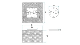 Lampa sufitowa plafon APP1947-2C