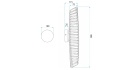 Lampa APP1951-W 50cm Gold