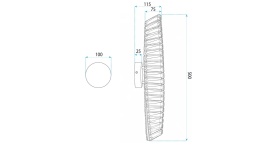 Lampa APP1951-W 50cm Gold