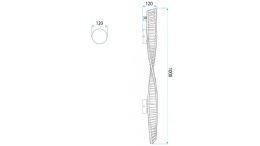 Lampa APP1952-W 100cm Gold