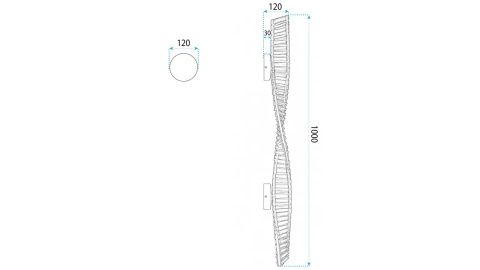 Lampa APP1952-W 100cm Gold
