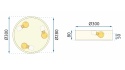 Lampa APP872-C Classic GOLD 30cm