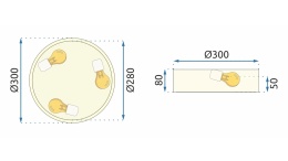 Lampa APP872-C Classic GOLD 30cm