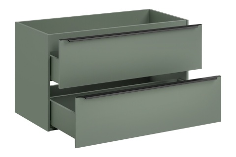 Szafka łazienkowa z dwiema szufladami i z blatem 100 cm SOMBRA GREEN