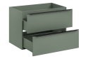 Zestaw szafki łazienkowej 80 cm, szafki z koszem na pranie 40 cm i blatu 120 cm SOMBRA GREEN