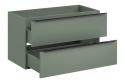 Zestaw szafki łazienkowej 100 cm, szafki z koszem na pranie 40 cm i blatu 140 cm SOMBRA GREEN