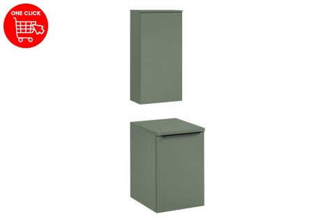 Zestaw szafka łazienkowa z blatem 40 cm i z szafką górną 40 cm SOMBRA GREEN