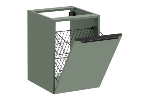 Szafka łazienkowa z koszem na pranie i z blatem 40 cm SOMBRA GREEN