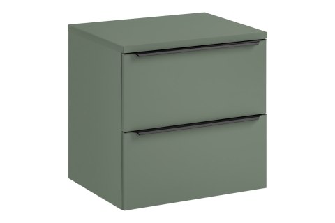 Szafka łazienkowa z dwiema szufladami i z blatem 60 cm SOMBRA GREEN
