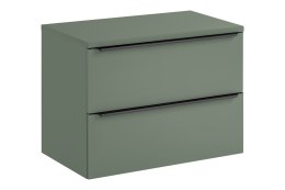 Szafka łazienkowa z dwiema szufladami i z blatem 80 cm SOMBRA GREEN