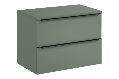 Szafka łazienkowa z dwiema szufladami i z blatem 80 cm SOMBRA GREEN