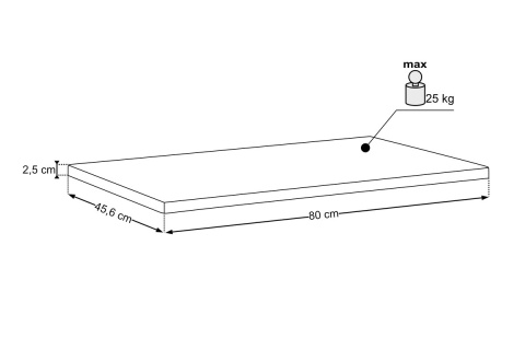 Szafka łazienkowa z dwiema szufladami i z blatem 80 cm SOMBRA GREEN