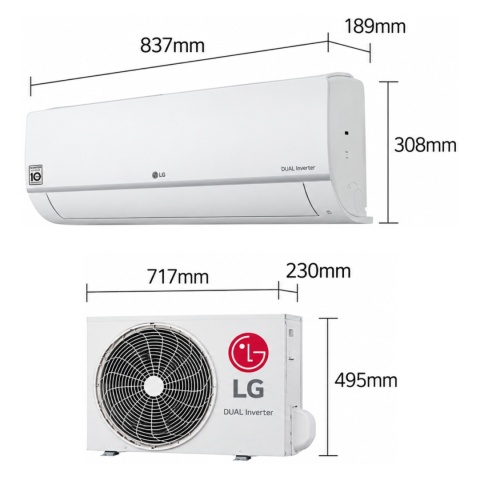 Klimatyzator LG STANDARD PLUS 2,5 kW (jednostka wewnętrzna i zewnętrzna)