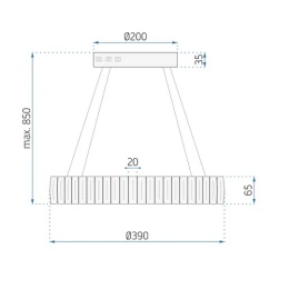 Lampa kryształowa wisząca APP1040-CP