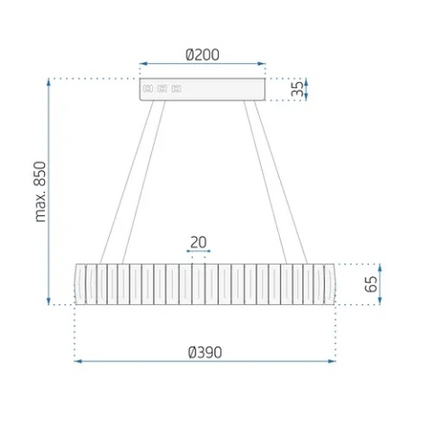Lampa kryształowa wisząca APP1040-CP