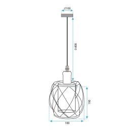 Lampa APP1129-1CP Gold Amber