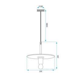 Lampa APP1181-1CP Flat Gold