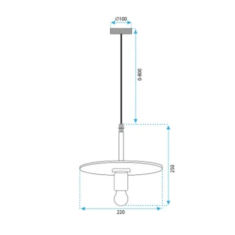 Lampa APP1181-1CP Flat Gold