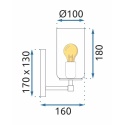 Lampa APP1222-1W Black