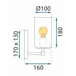 Lampa APP1222-1W Black