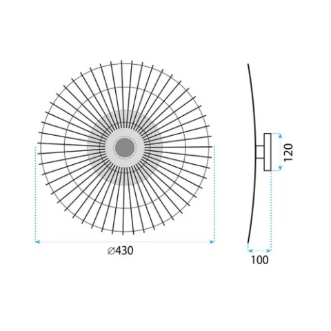Lampa kinkiet bambusowy boho APP1267