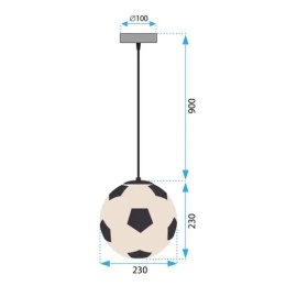 Lampa sufitowa wisząca APP1287-1CP