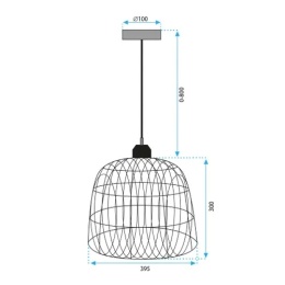 Lampa wisząca boho APP1352-1CP 40cm