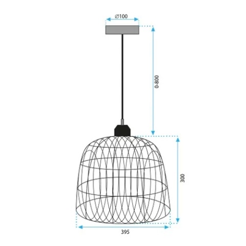 Lampa wisząca boho APP1352-1CP 40cm