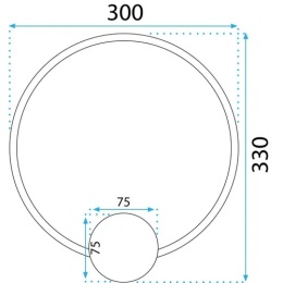 Lampa APP1385-CW Old Gold 30cm
