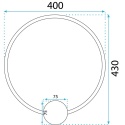 Lampa ścienna APP1387-CW Gold 40cm