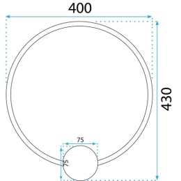 Lampa ścienna APP1387-CW Gold 40cm