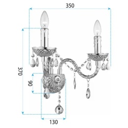 Lampa EBT019-2W Grey