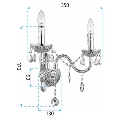 Lampa EBT019-2W Grey