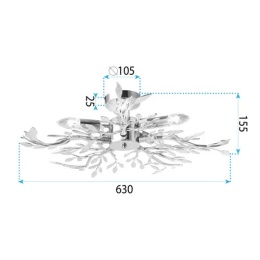 Lampa EBT021-5C Chrom
