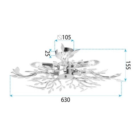 Lampa EBT021-5C Chrom