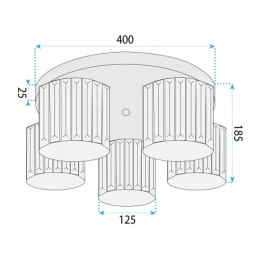 Lampa EBT023-5C Black
