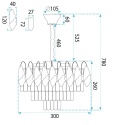 Lampa SWE078-CP 30cm Gold