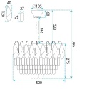 Lampa SWE079-CP 50cm Chrome