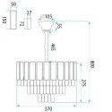 Lampa SWE088-CP 40cm Gold