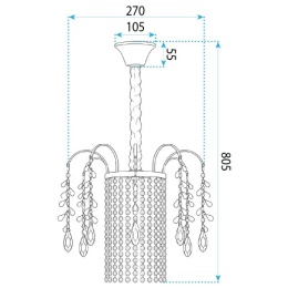 Lampa SWE090-CP 30cm Gold