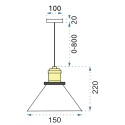 Lampa VERTO D Transp APP048-1CP