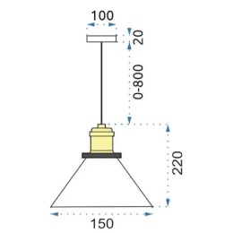 Lampa VERTO D Transp APP048-1CP